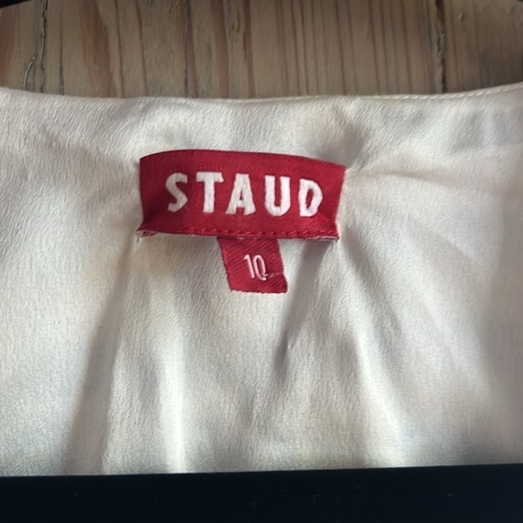 Staud Milla Gingham Daisy Mini Dress Size 10 - Picture 10 of 13